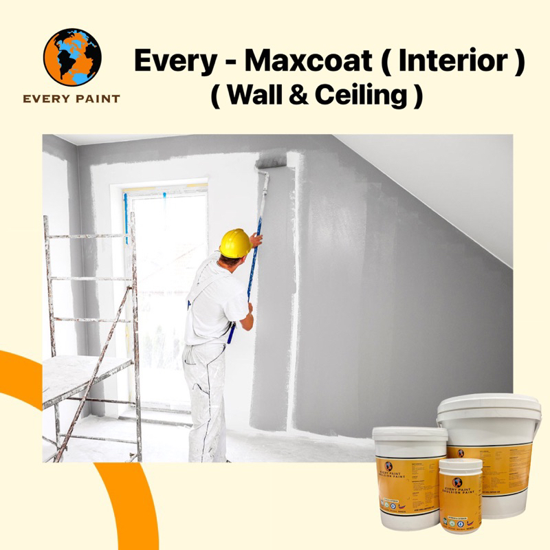 15L EVERYMaxcoat Wall & Ceiling Paint Emulsion Water Based Paint