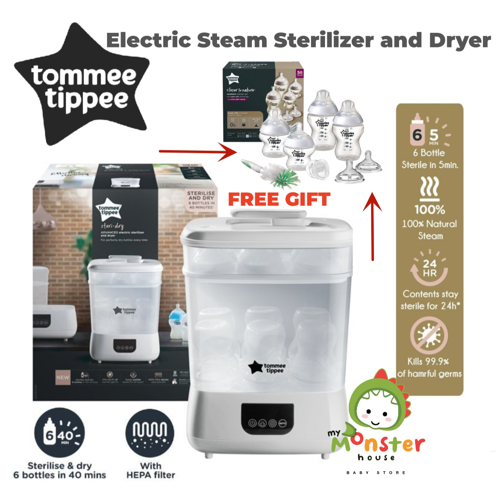 Tommee Tippee Electric Steam Sterilizer And Dryer (White Edition