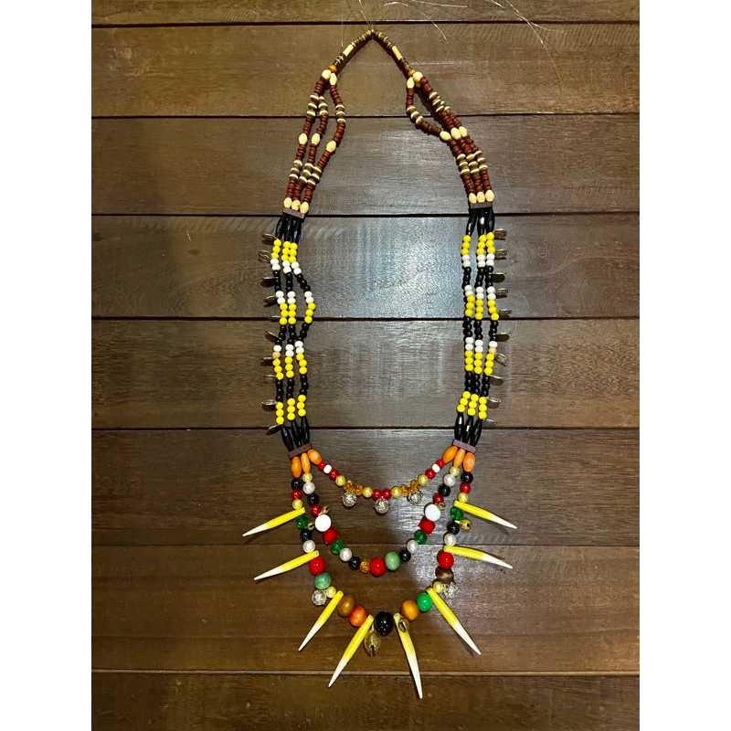 BN0023 Beautiful Sarawak Bidayuh Erthnic Traditional Costume Long Bead ...