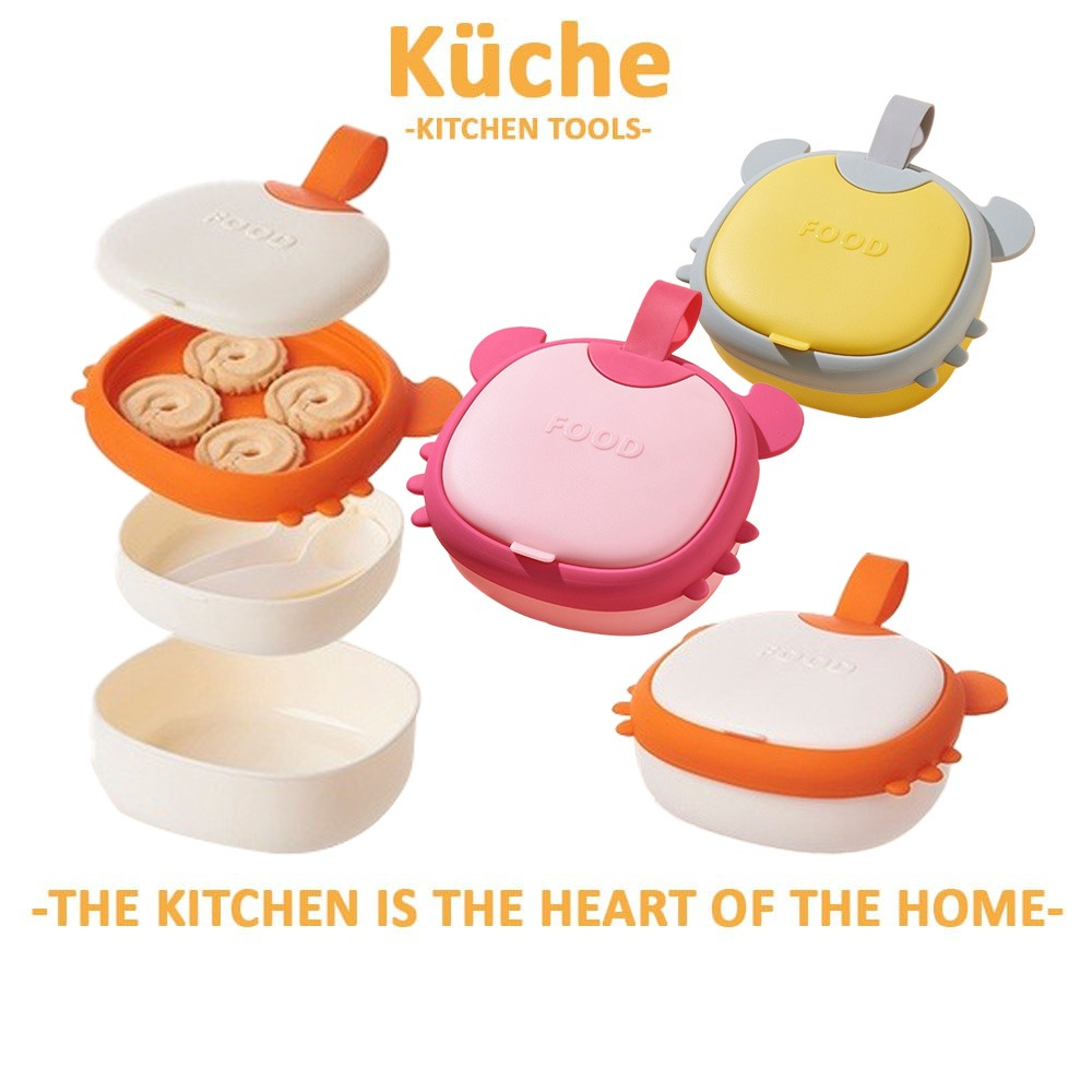 KUCHE Cute Crab Children Lunch Box Set With Cutlery Cover Dinning Food ...