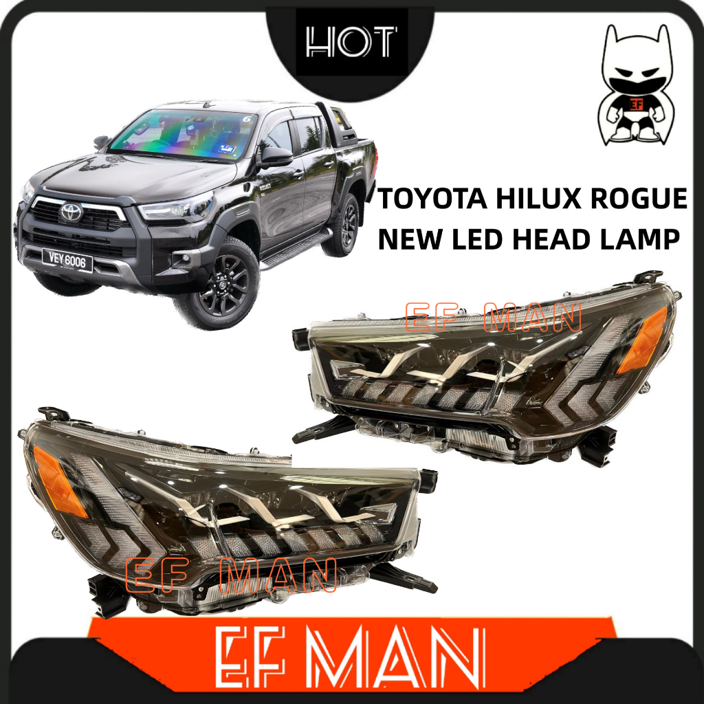 2024 NEW STOCK TOYOTA HILUX ROGUE HEAD LAMP LED LIGHT LEFT RIGHT LAMPU ...