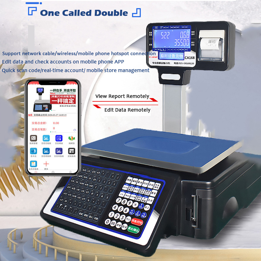 Cash Register Scale Barcode Label Printing Commercial Electronic Scale ...