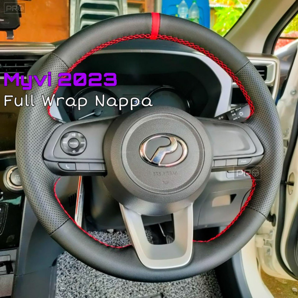 Perodua Myvi Facelift Axia Baru Custom Made Steering Cover DIY Stitch ...