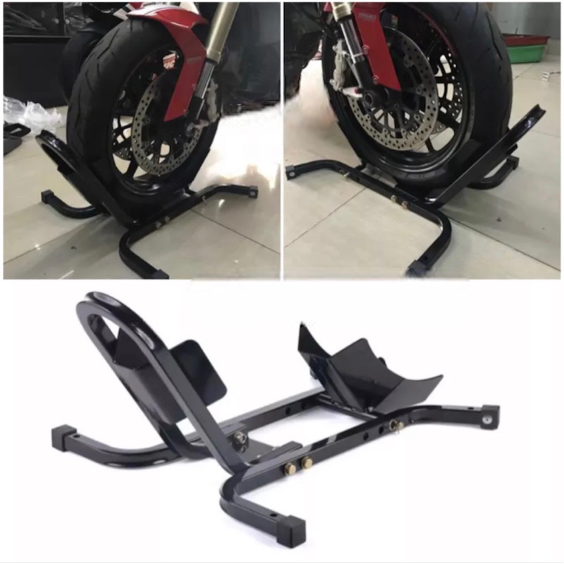 Motorcycle Stand Paddock Front Wheel Chock Transport Universal Parking