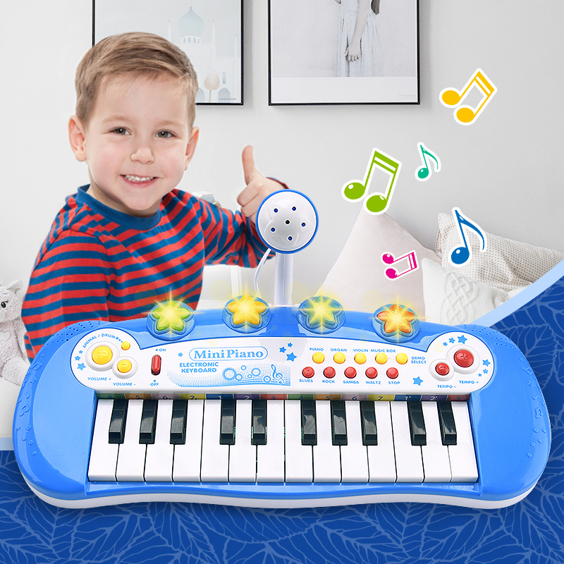 Keyboard Piano 24 Keys Kids Mini Electronic Musical Instrument Teaching ...