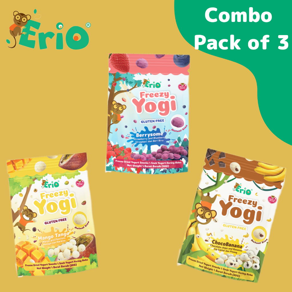 (Combo Pack Of 3) Freezy Yogi Freeze Dried Yogurt Snacks (30g) | Shopee ...