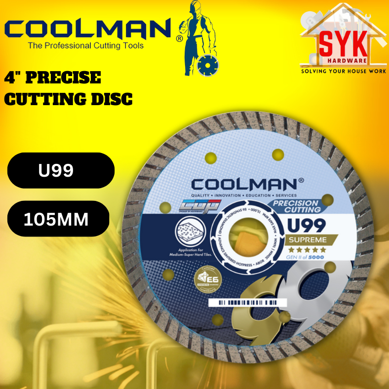 SYK Coolman U99 4 Inch Precise Cutting Disc Ceramic Glass Hard Tiles ...