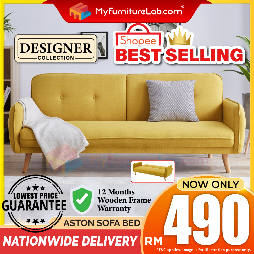 【READY STOCK】𝐌𝐘𝐅𝐔𝐑𝐍𝐈𝐓𝐔𝐑𝐄𝐋𝐀𝐁®ASTON 3 Seater Sofa Bed Katil Sofa Murah