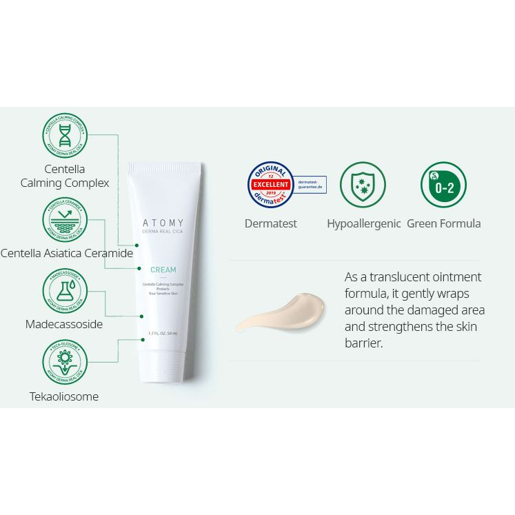 Atomy Derma Real Cica Cream 50ml Shopee Malaysia
