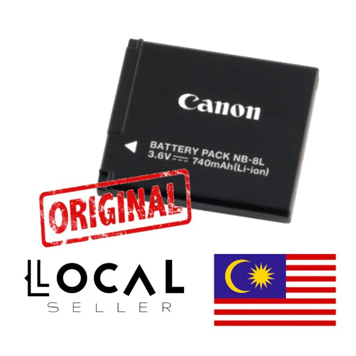 Canon NB8L Rechargeable LithiumIon Battery Pack (3.6V, 740mAh) for