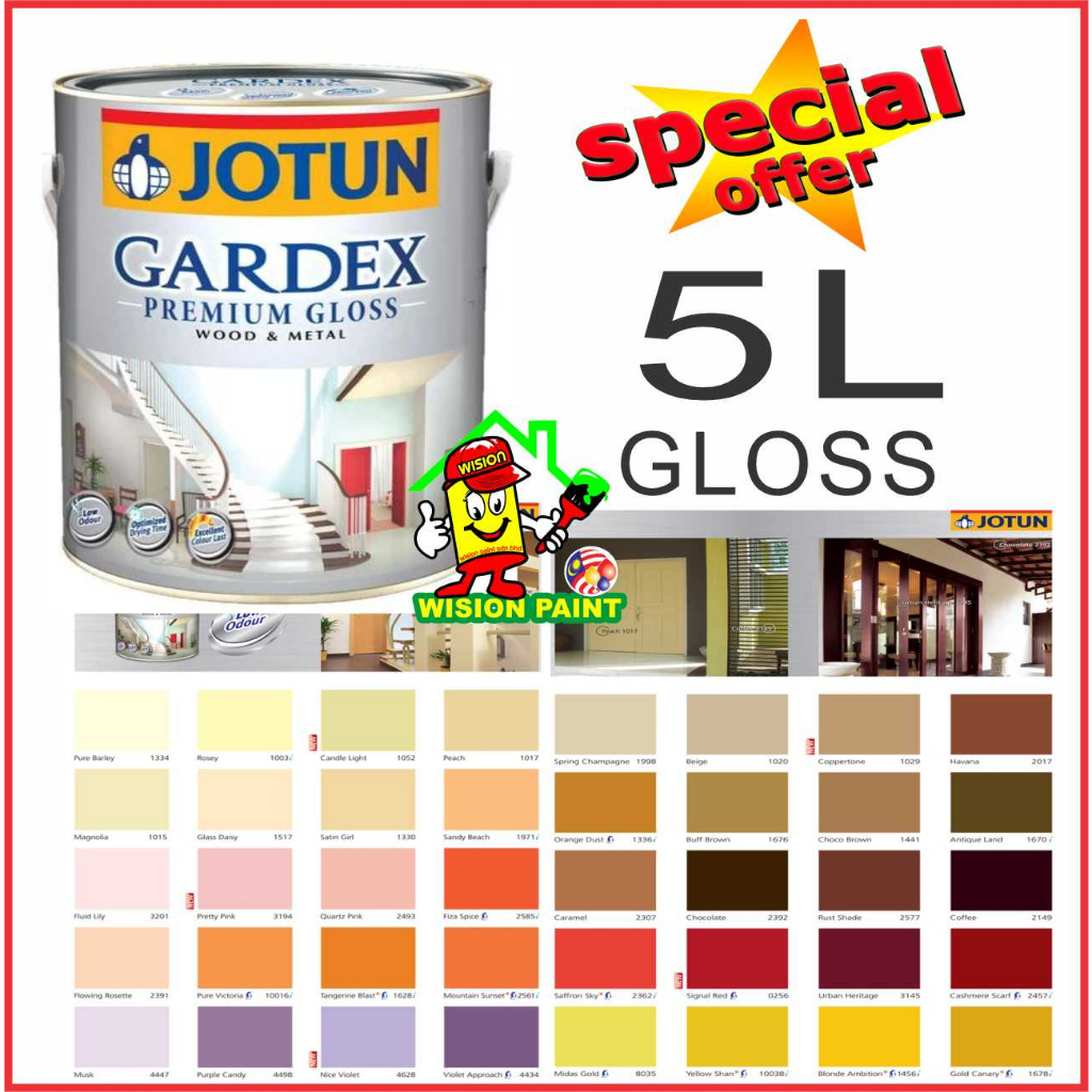 5L ( 5 LITER ) Jotun Paint Gardex Premium Gloss Wood & Metal / CAT ...