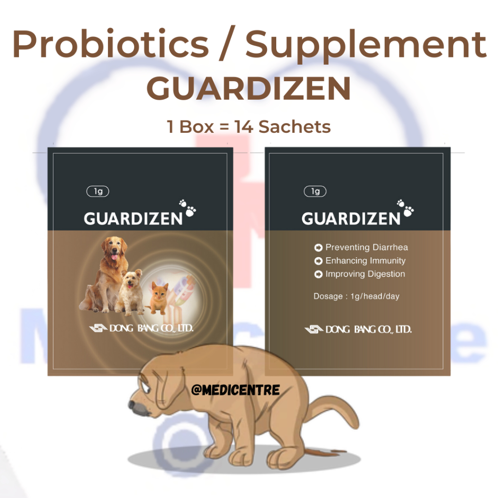 [1 BOX] GUARDIZEN PROBIOTICS FOR CAT DOG DIARRHEA CIRIT BIRIT