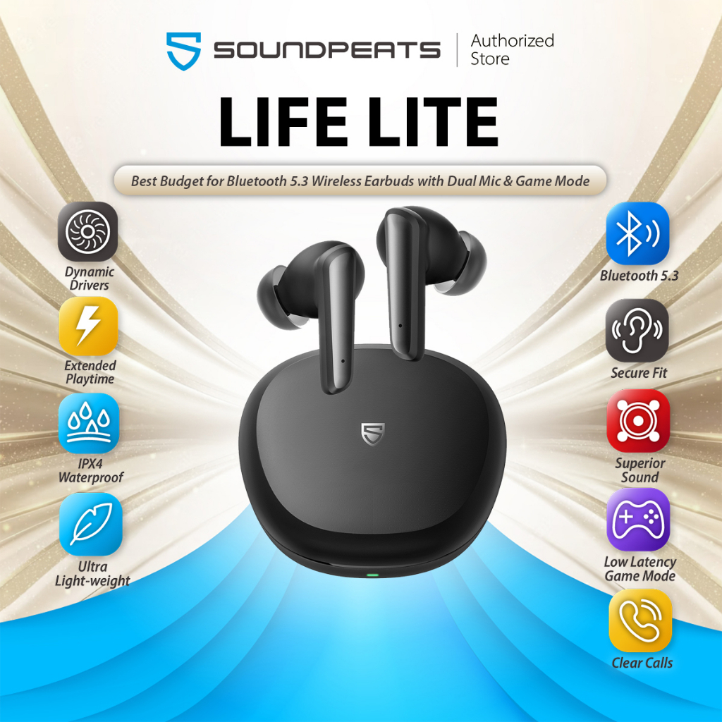 SoundPEATS Life Lite Bluetooth 5.3 True Wireless Earbuds with Dual Mic ...