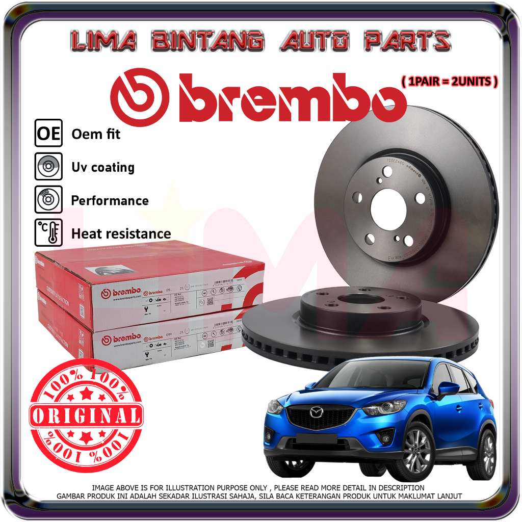 Mazda CX 5 CX-5 KE Front / Rear Brake Disc Rotor 1Pair Brembo *Original ...