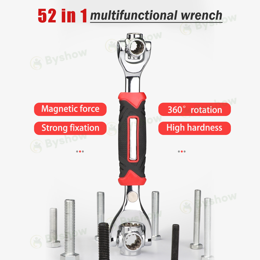 【Byshow】52 in 1 Multi Torque Wrench Double-Headed 360-Degree Rotating ...