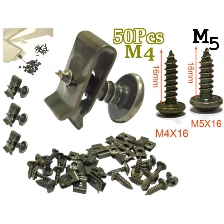 Yeah Racing Micro Fender Screws (50pcs) - 1.2 X 5mm For RC Drift Bodies & More (YA-0690BK)
