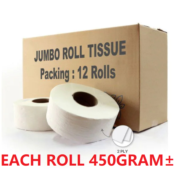 TLE 【Carton】Thick Jumbo Roll Tissue Paper Recycle Toilet Roll Tisu ...