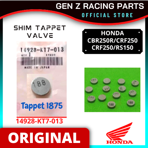 HondaCBR500R/CBR250R/ CRF250L/RS150(188) SHIM TAPPET Valve(1875