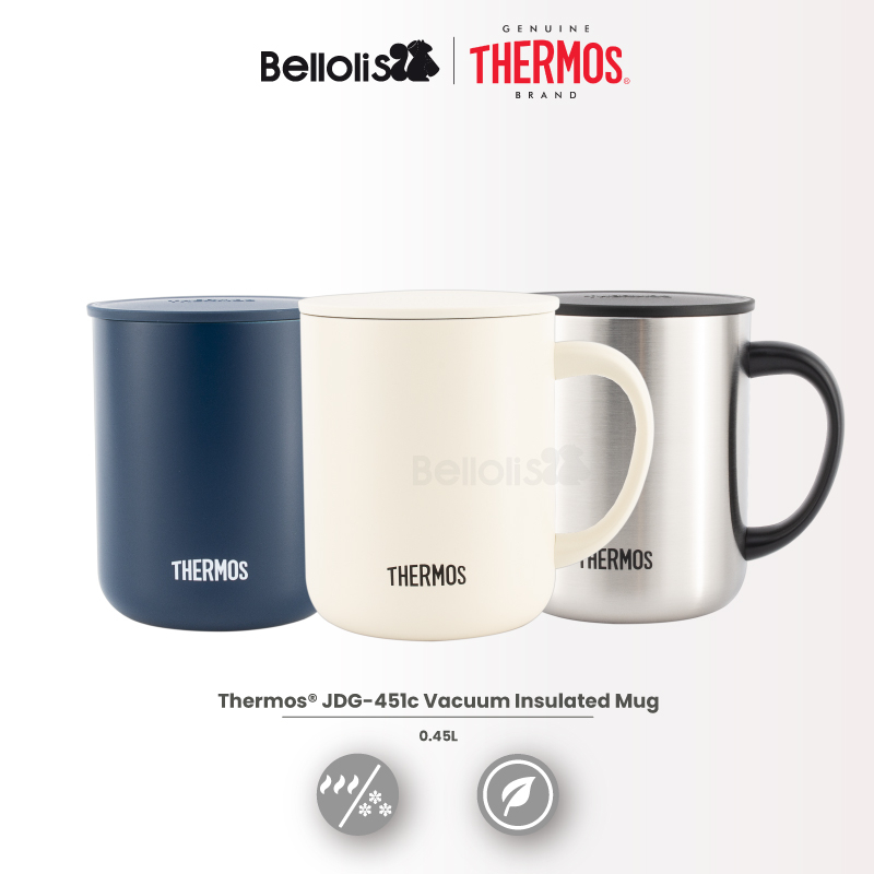 [Authentic] THERMOS 450ml Stylish Mug / Desktop Mug / Coffee Mug with Lids and Handle for Home