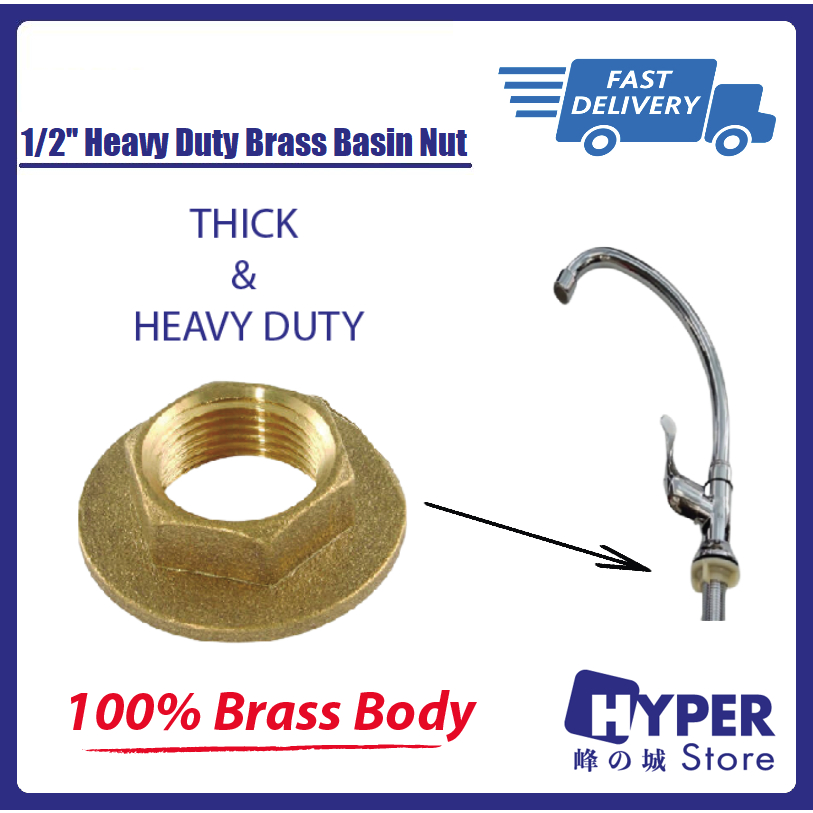 1/2'' 15mm HEAVY DUTY Brass Basin Nut / Lock Nut for Basin Pillar Tap ...