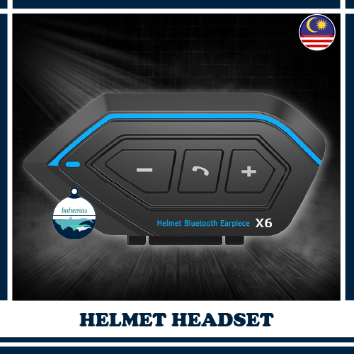 Helmet Headset X6 Bluetooth waterproof motorcycle headphone 2 in 1 for