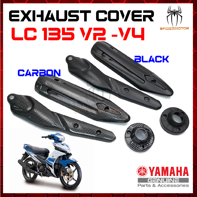 YAMAHA MUFFLER PROTECTOR EXHAUST COVER & END CAP LC135 LC 135 NEW V2 V3 ...