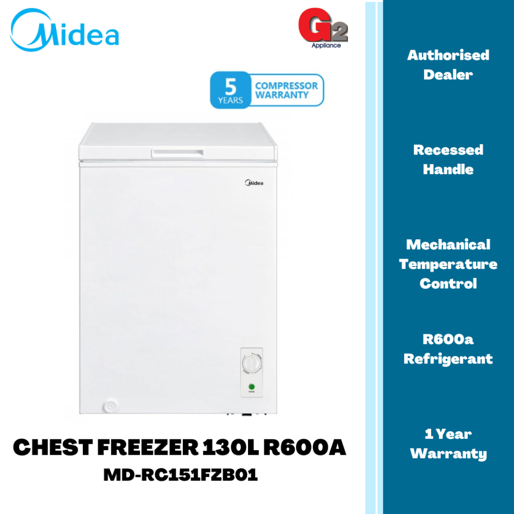 MIDEA 130L CHEST FREEZER MDRC151FZB01 [READY STOCK] WARRANTY MIDEA