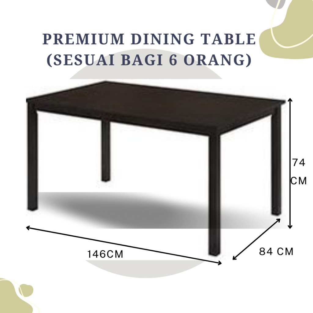 🔥OFFER🔥G HOME 100% Solid Wood Dining Table 70x110cm & 84x146cm/Meja ...