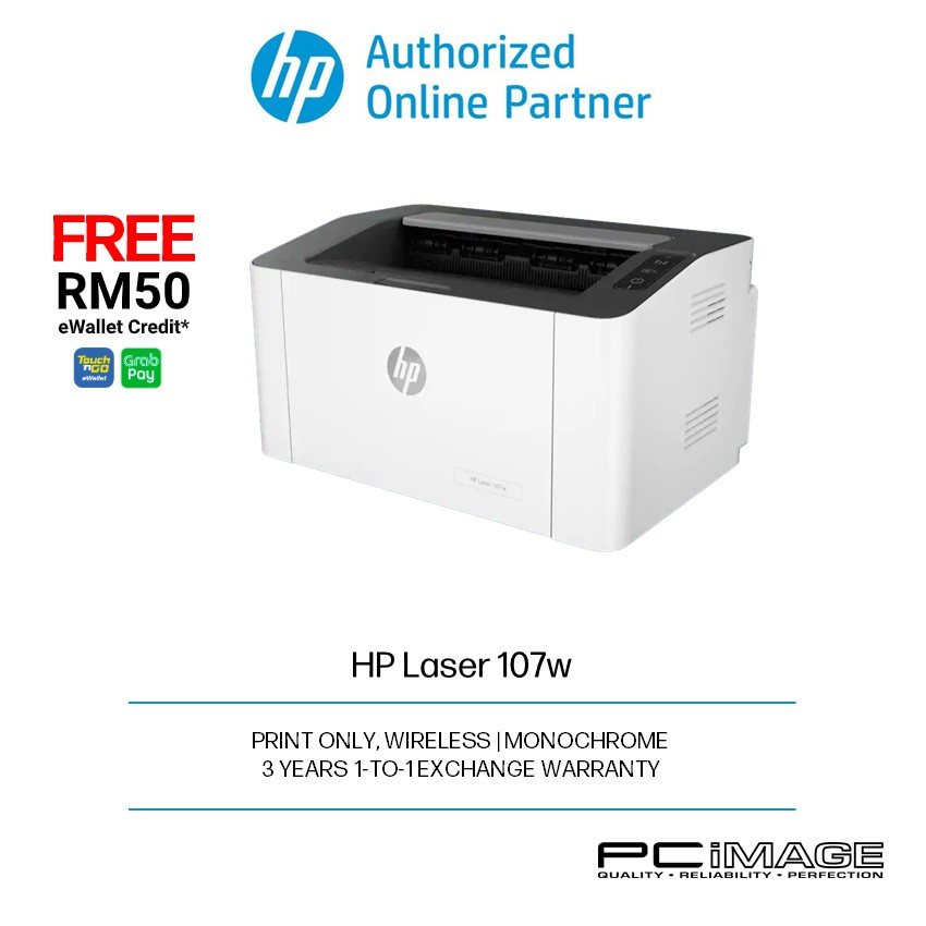HP Laser Single Function Monochrome Wireless Laser Printer 107W