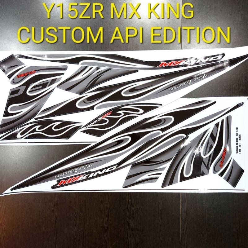 YAMAHA Y15 Y15ZR MX KING CUSTOM DESIGN API SPECIAL EDITION BODY STICKER ...