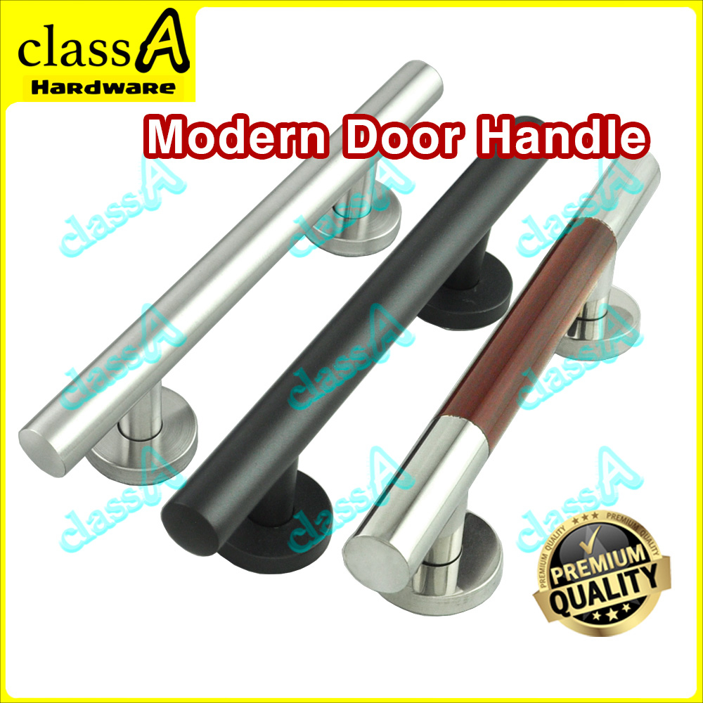 ClassAHW Black Silver Stainless Steel Grab Bar Door Handle Push Pull ...