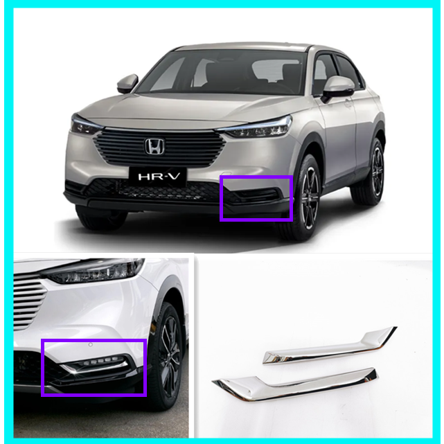 Honda Hrv Hr V Front Fog Lamp Trim Cover Abs Chrome Pcs Shopee