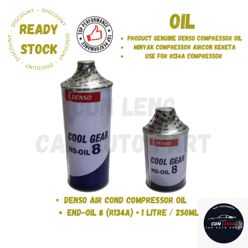 ORIGINAL DENSO COOL GEAR R134 R134A AIR COND COMPRESSOR OIL 8 ND8