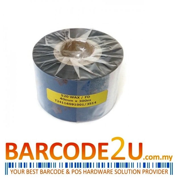 Barcode Wax Ribbon 40mm X 300m Shopee Malaysia