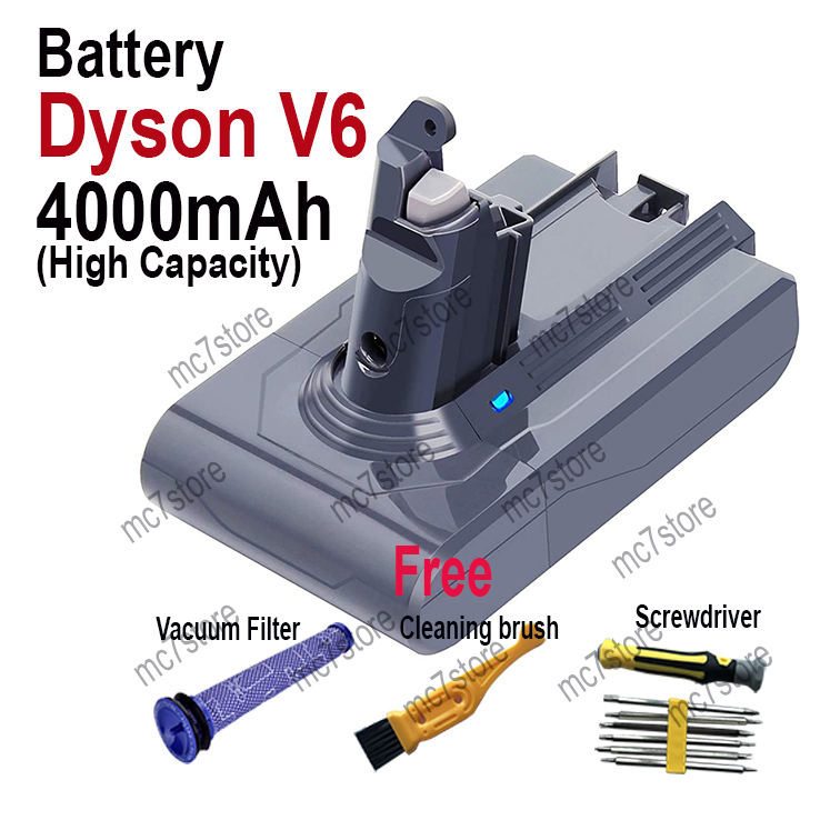 Dyson V6 Replacement Battery Lithium Battery 21.6V 4000mAh Replacement