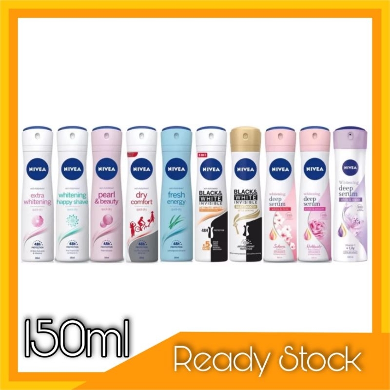 Nivea Deodorant Body Spray WOMEN 150ml Shopee Malaysia