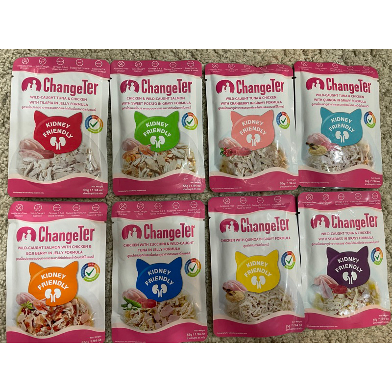 (Pork Free) Changeter Renal cat Food wet food kidney friendly 8packet