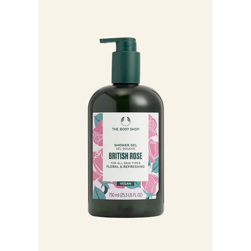 British Rose, Moringa, Almond Milk and Olive Jumbo Shower Gel 750ml
