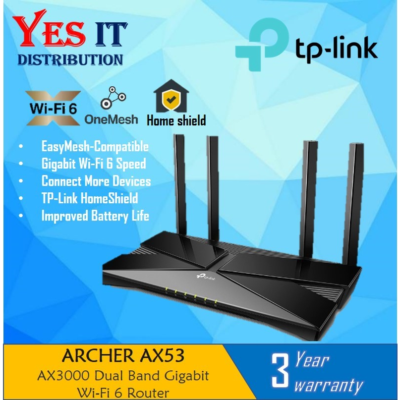 TP-Link Archer AX55 AX3000 Dual Band Gigabit Wi-Fi 6 Router 