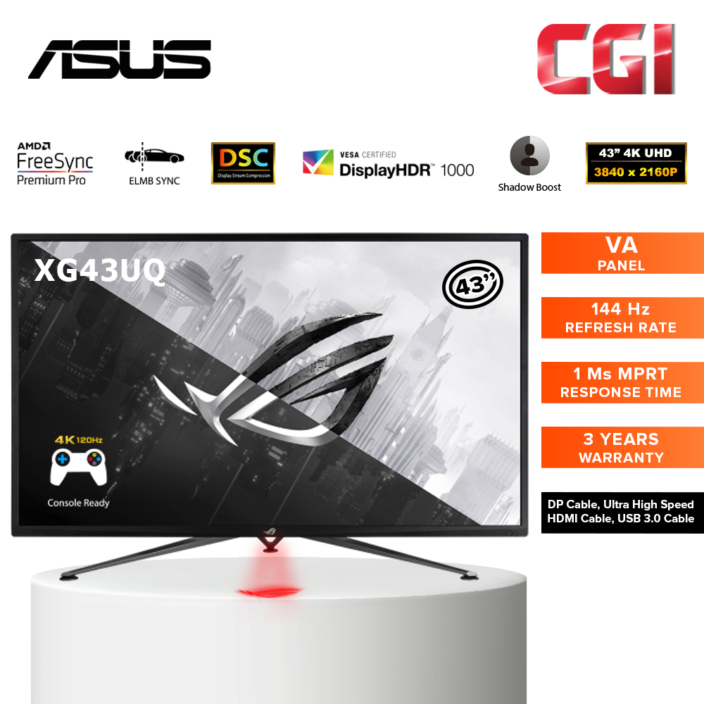 Asus ROG Strix 43" XG43UQ 144Hz 1ms 4K UHD VA FreeSync Gaming Monitor