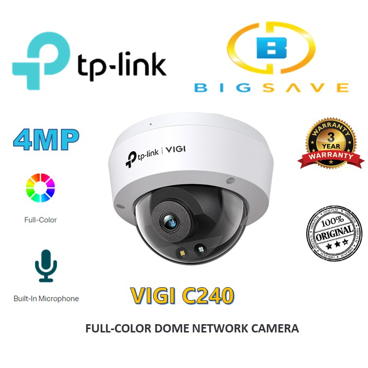 VIGI C240, VIGI 4MP Full-Color Dome Network Camera