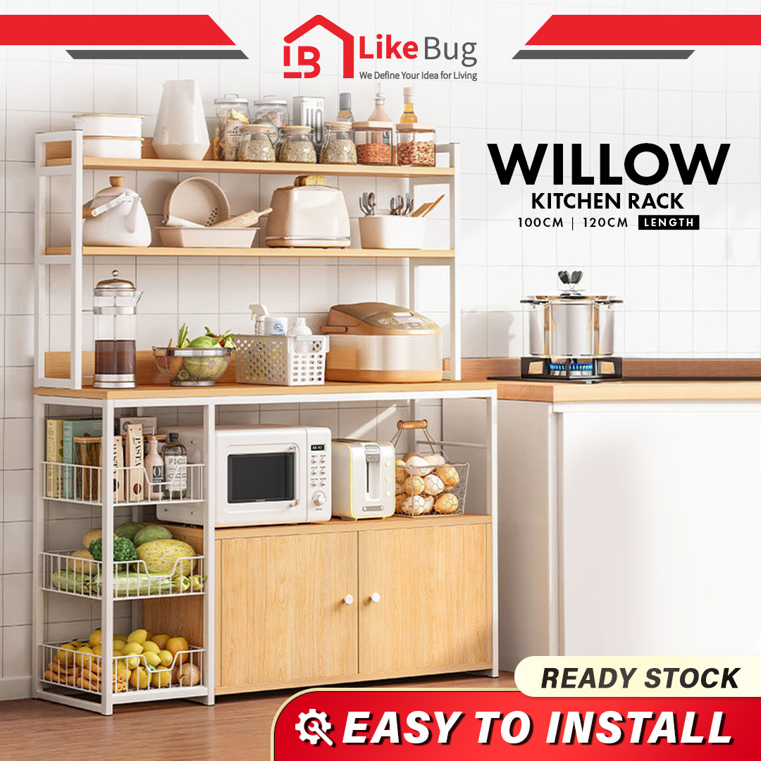 ⚡️LIKE BUG⚡️Kitchen Cabinet Rack With Door/ Kabinet Dapur/ Alamri Dapur ...