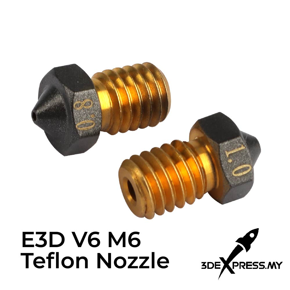 1 PCS - 3D Printer Parts Teflon Nozzle (PTFE) 1.75mm 0.2/0.3/0.4/0.5mm/0.6mm/0.8mm/1.00mm
