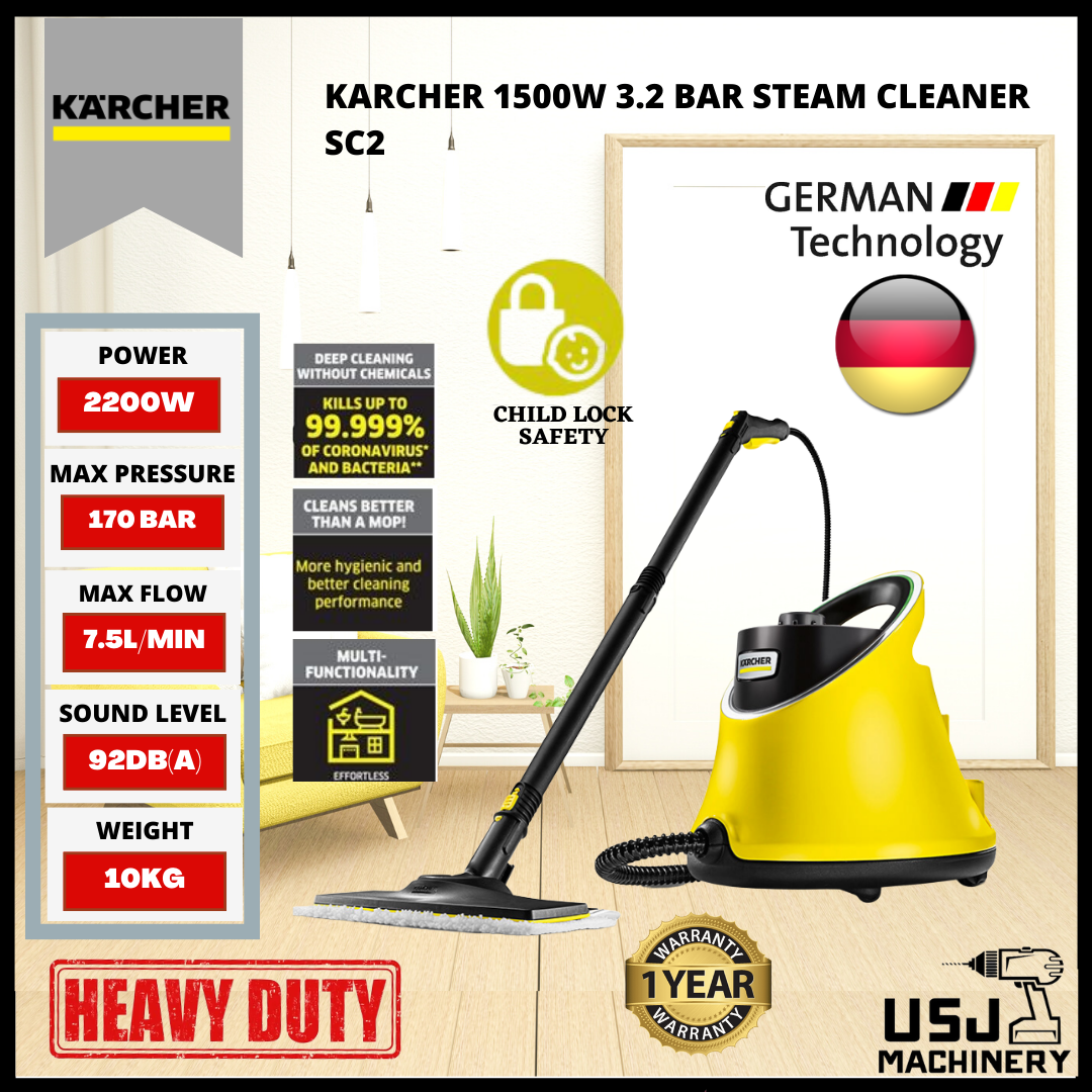 Karcher Sc2 Easyfix Steam Cleaner - 2 Levels Of Steam Control - 1500 Watt  Power