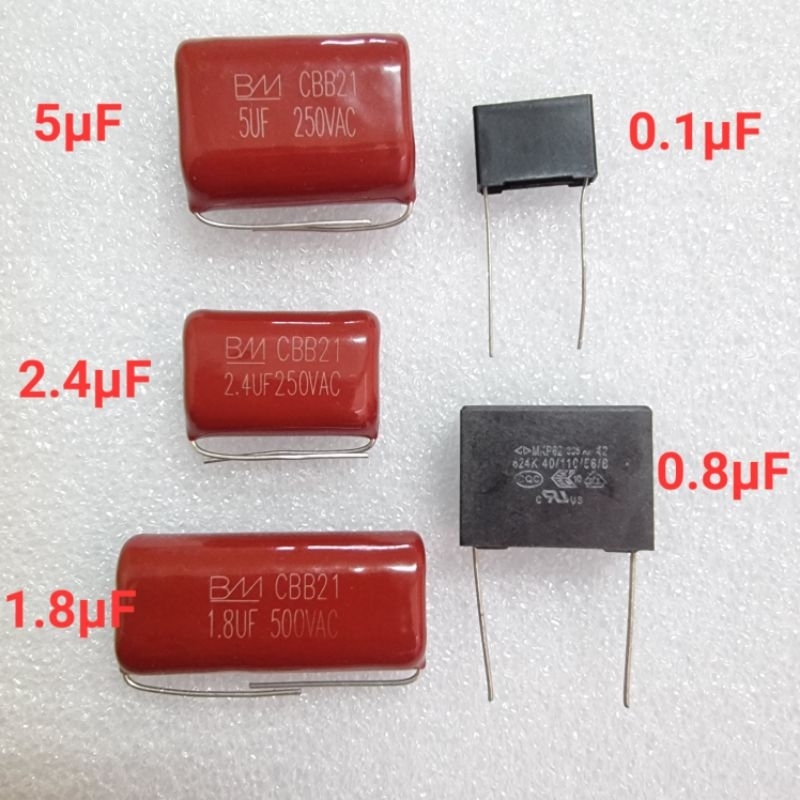 1 set KDK Panasonic Ceiling Fan Condenser BM Capacitor 1.8uF 2.4uF 5uF