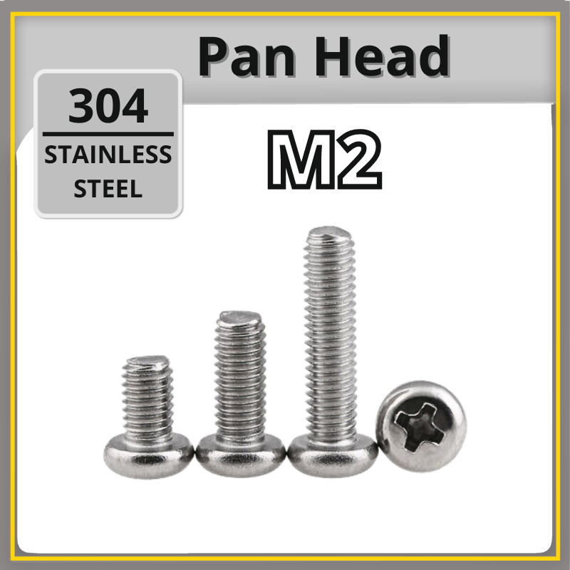 M2 Phillips Pan Head Screw JIS SUS 304 Stainless Steel Grade A270