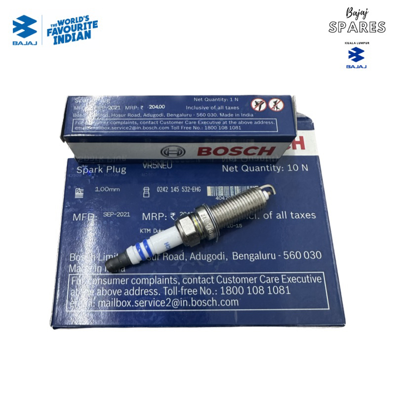 SPARK PLUG VR5NEU KTM DUKE 390 200 250 BOSCH 100 ORIGINAL Shopee