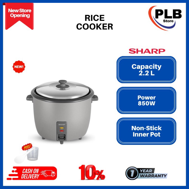 SHARP RICE COOKER KS-H228S (2.8L)(850W)(15 CUP) | Shopee Malaysia