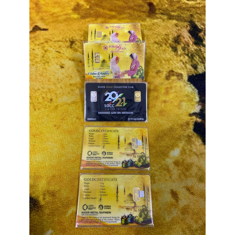 GOLDBAR 0.5 GRAM PUBLIC GOLD RAYA 1437 HIJRAH | Shopee Malaysia