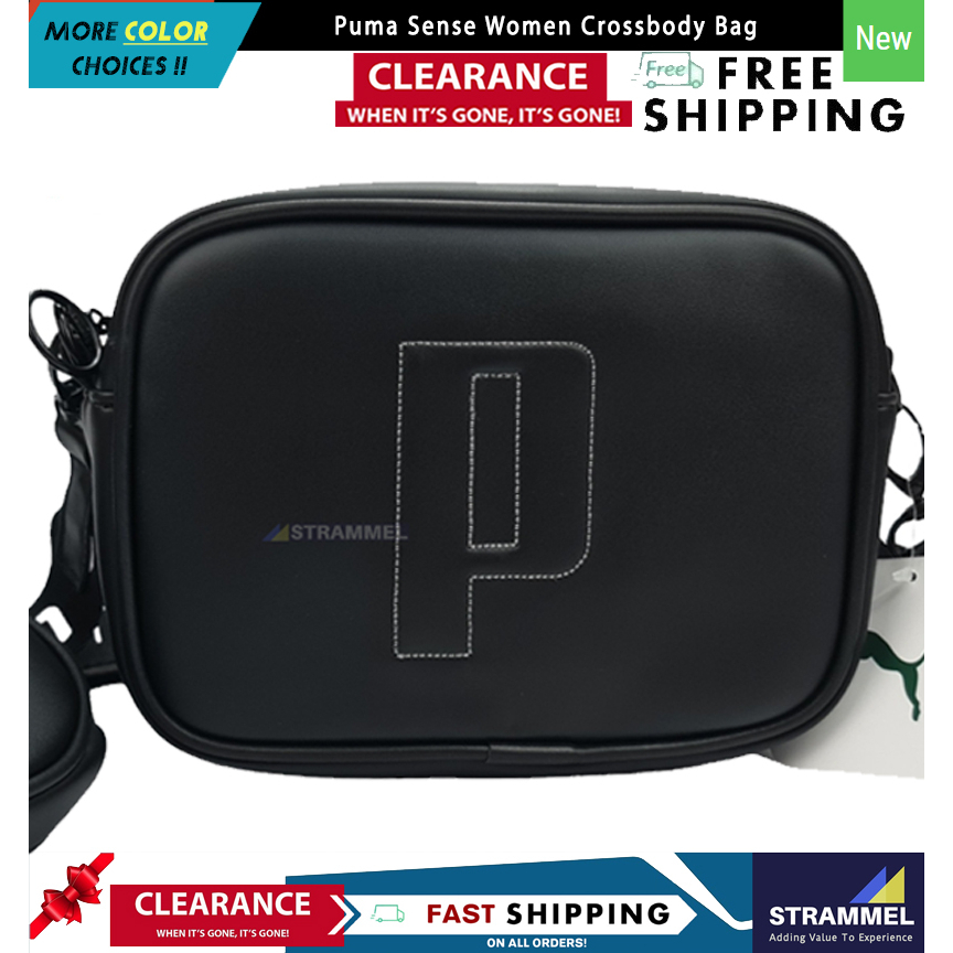 [100 Authentic] Puma Sense Women's Black Crossbody Side Sling Shoulder